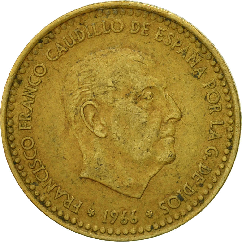 Moneta, Hiszpania, Francisco Franco, caudillo, Peseta, 1971, EF(40-45)