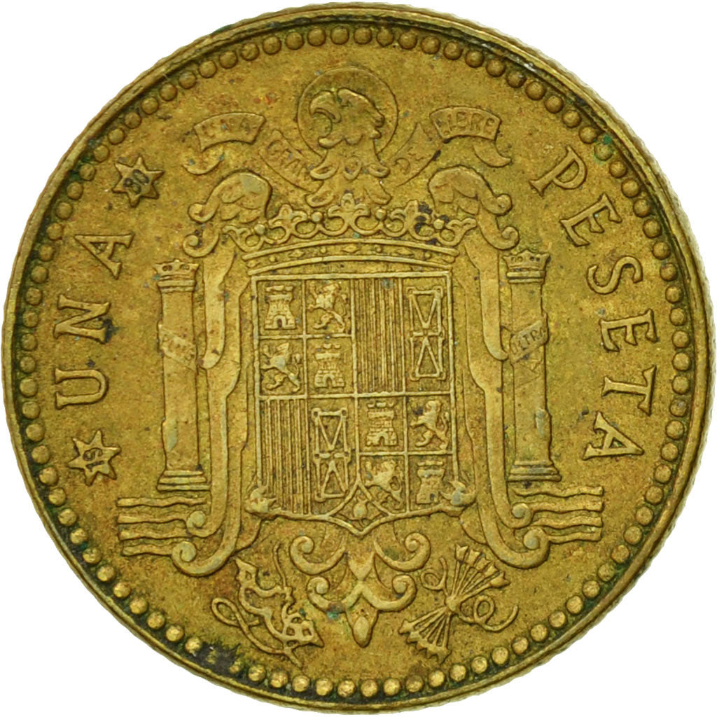 Moneta, Hiszpania, Juan Carlos I, Peseta, 1980, VF(20-25), Aluminium-Brąz