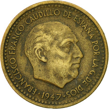 Coin, Spain, Francisco Franco, caudillo, Peseta, 1949, EF(40-45)