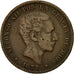 Coin, Spain, Alfonso XII, 10 Centimos, 1877, EF(40-45), Bronze, KM:675