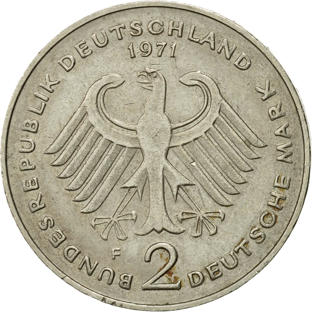 Monnaie, République fédérale allemande, 2 Mark, 1971, Stuttgart, TTB