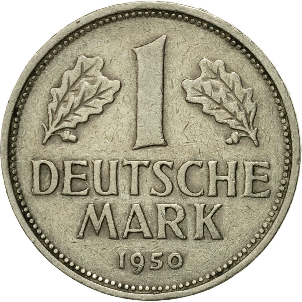 Coin, GERMANY - FEDERAL REPUBLIC, Mark, 1950, Stuttgart, EF(40-45)