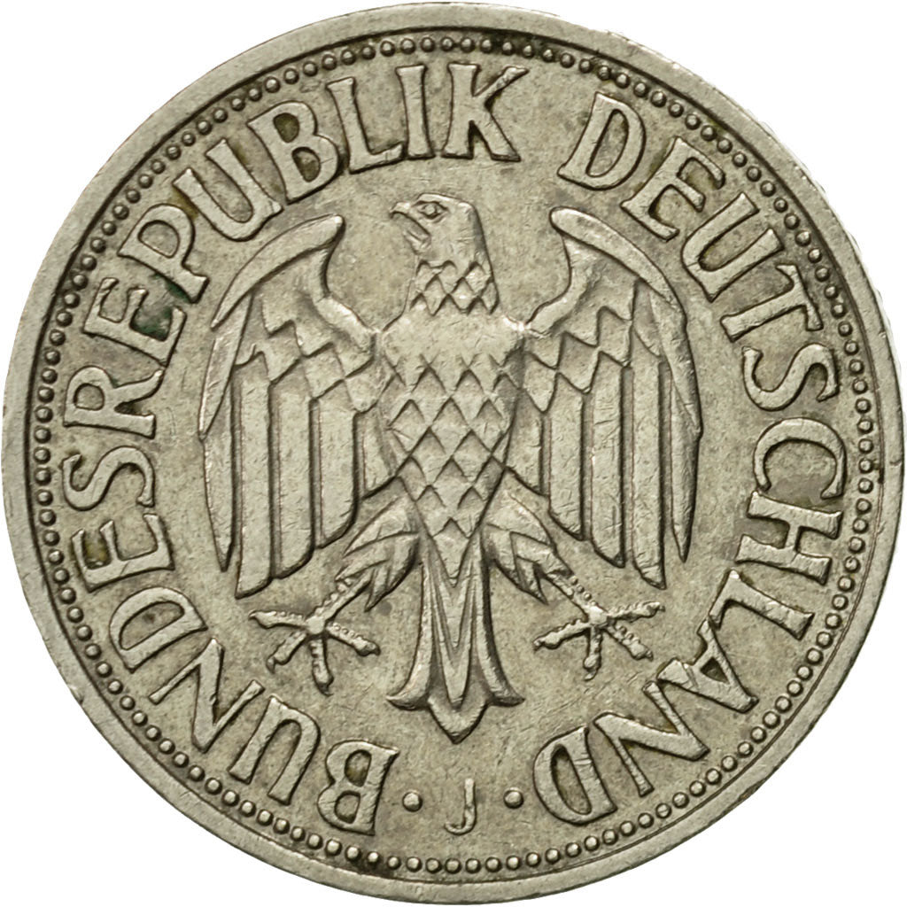 Moneda, ALEMANIA - REPÚBLICA FEDERAL, Mark, 1958, Hambourg, MBC, Cobre -