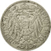 Moneta, GERMANIA - IMPERO, Wilhelm II, 25 Pfennig, 1910, Stuttgart, BB, Nichel