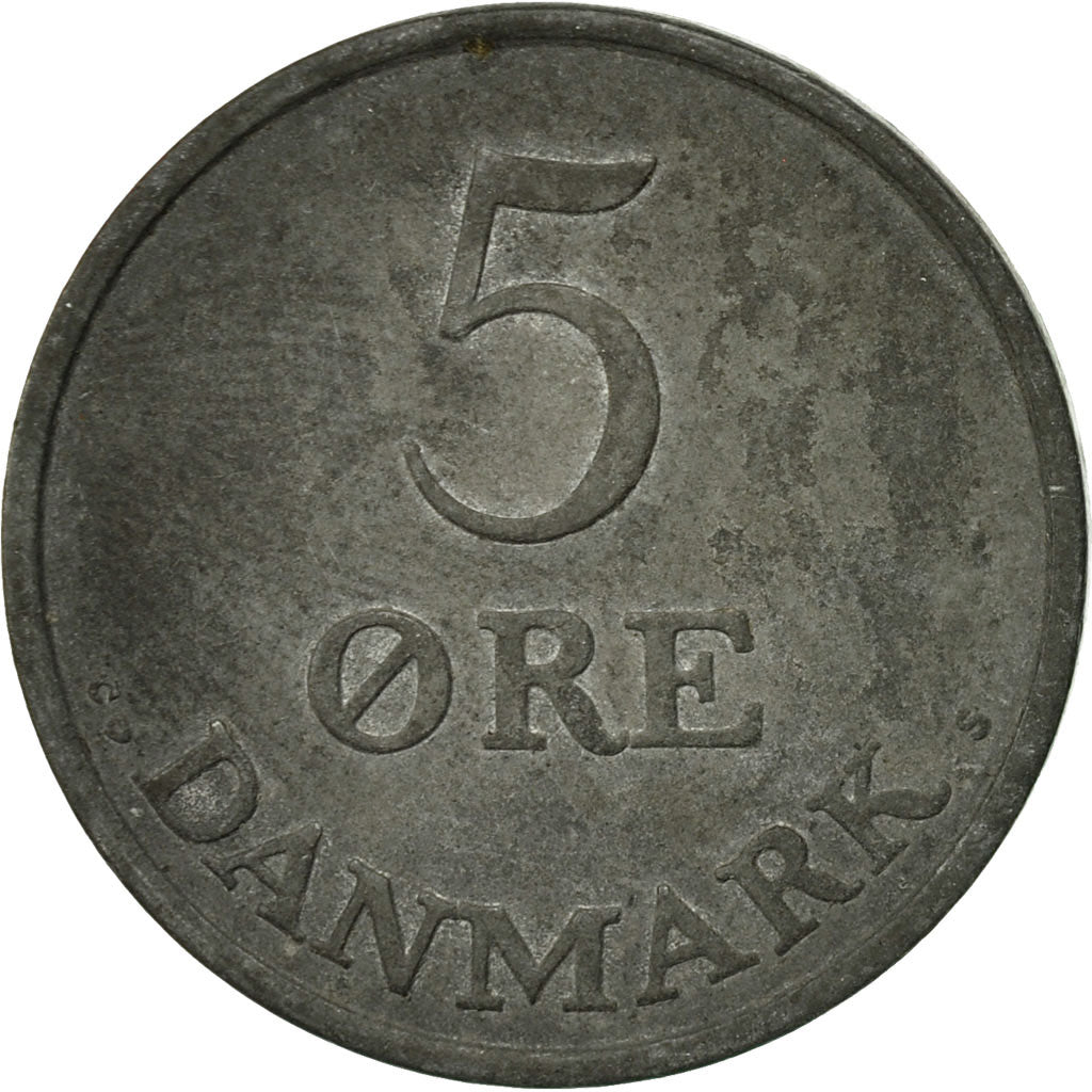 Coin, Denmark, Frederik IX, 5 Öre, 1960, Copenhagen, VF(20-25), Zinc, KM:843.2