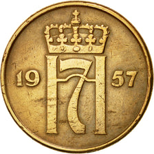 Coin, Norway, Haakon VII, 5 Öre, 1957, AU(55-58), Bronze, KM:400