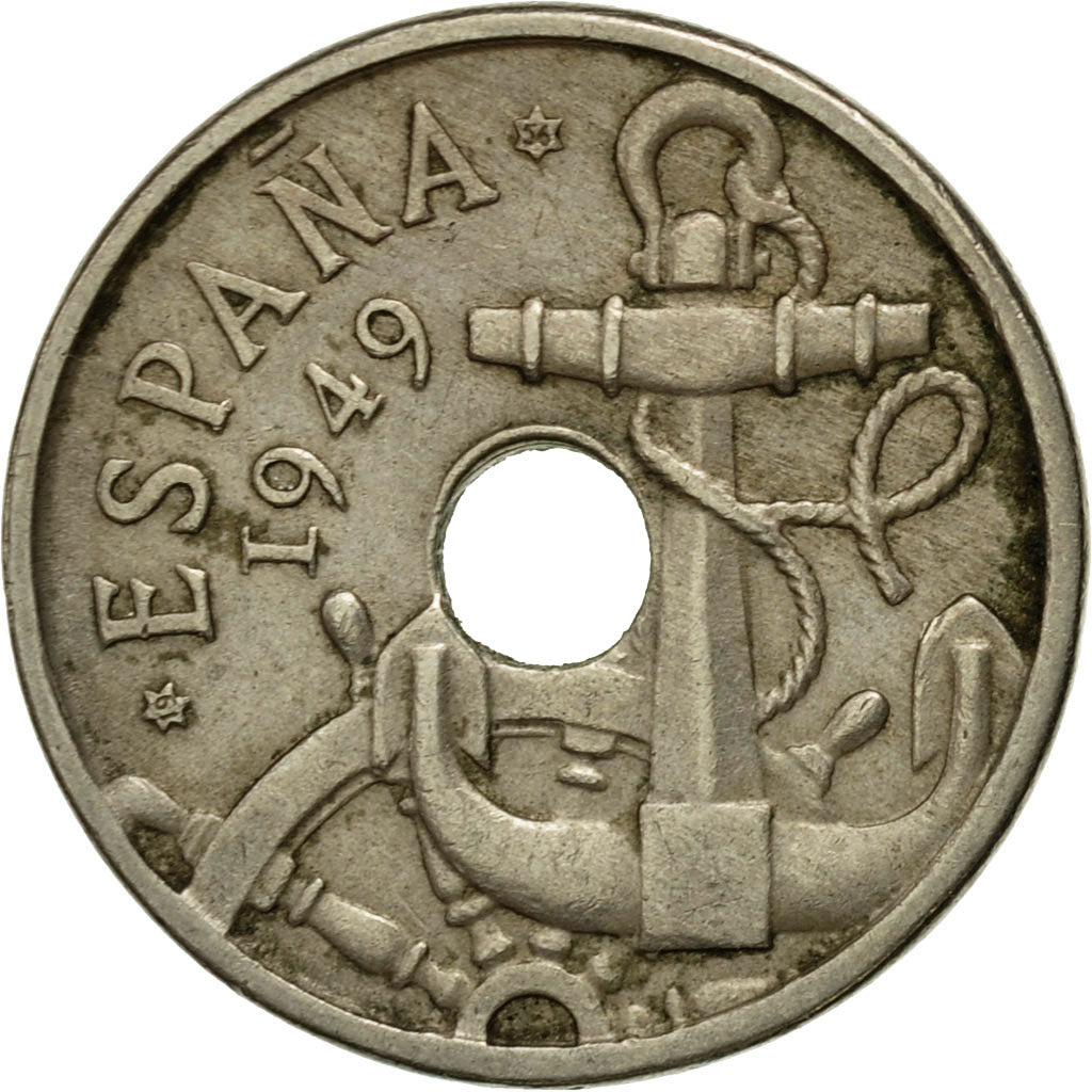 Moneta, Spagna, Francisco Franco, caudillo, 50 Centimos, 1956, BB, Rame-nichel