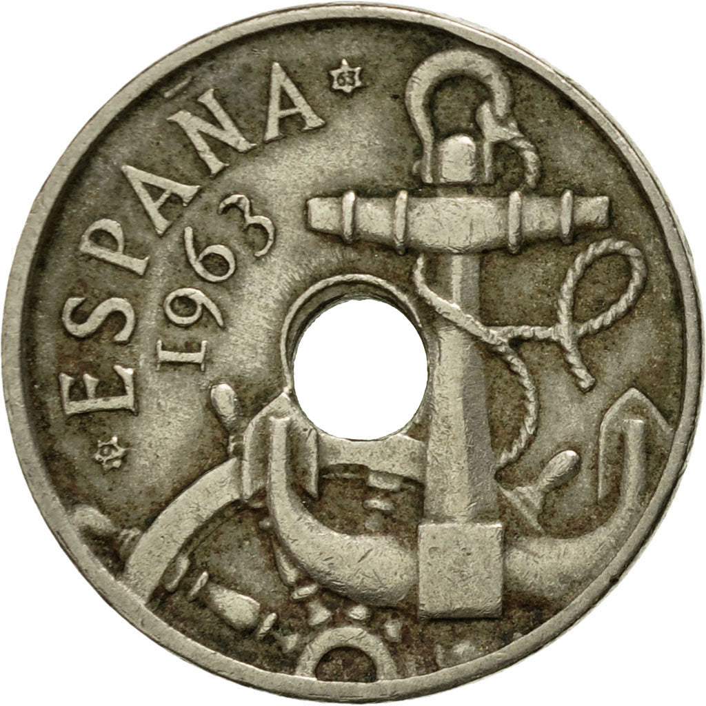 Coin, Spain, Francisco Franco, caudillo, 50 Centimos, 1963, EF(40-45)