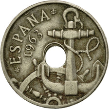 Coin, Spain, Francisco Franco, caudillo, 50 Centimos, 1963, EF(40-45)