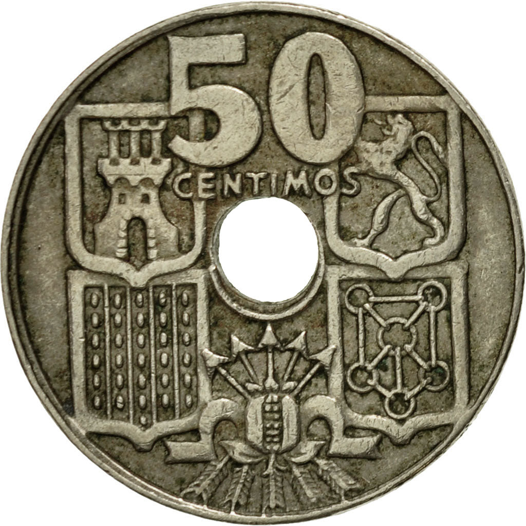 Coin, Spain, Francisco Franco, caudillo, 50 Centimos, 1963, EF(40-45)