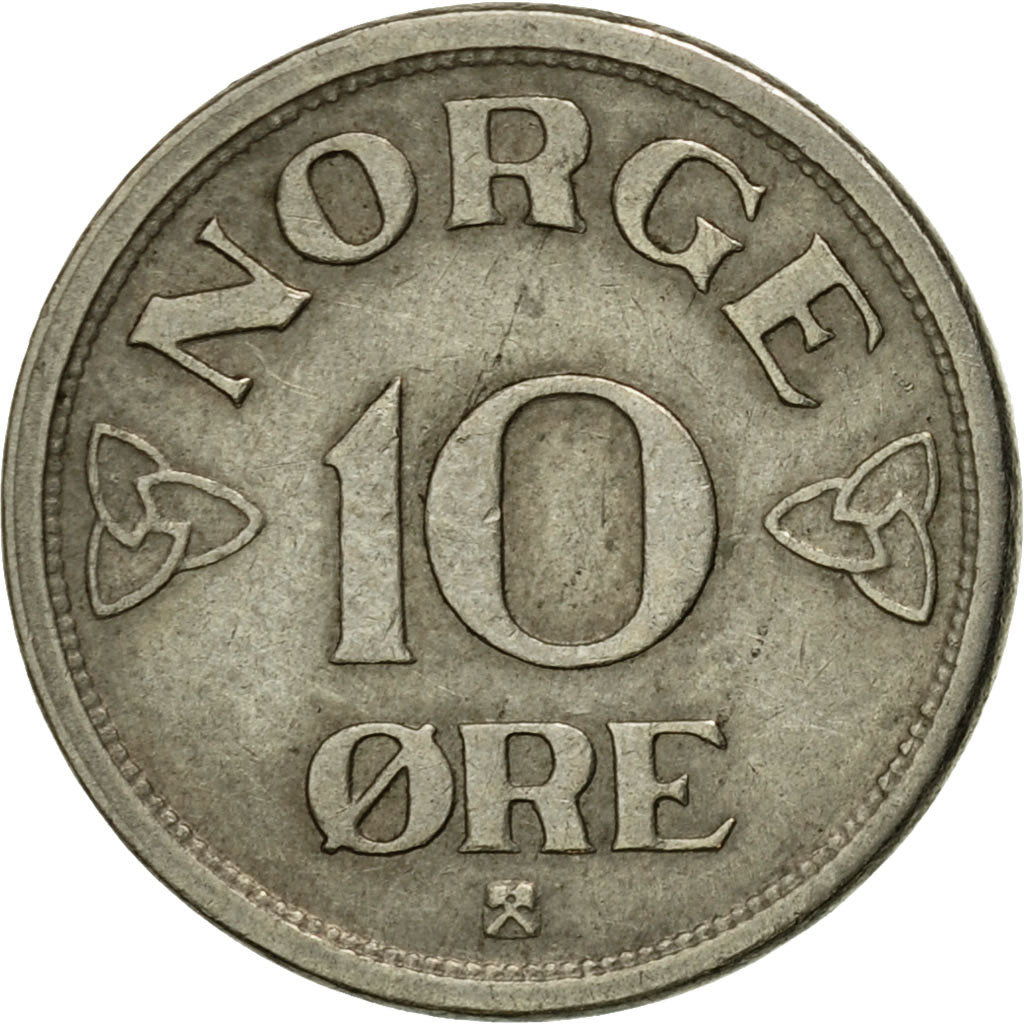 Münze, Norwegen, Haakon VII, 10 Öre, 1953, SS, Copper-nickel, KM:396