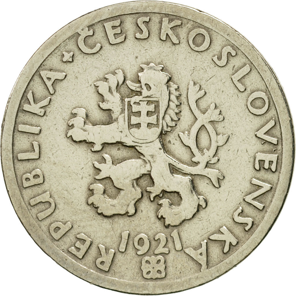 Coin, Czechoslovakia, 20 Haleru, 1921, AU(55-58), Copper-nickel, KM:1