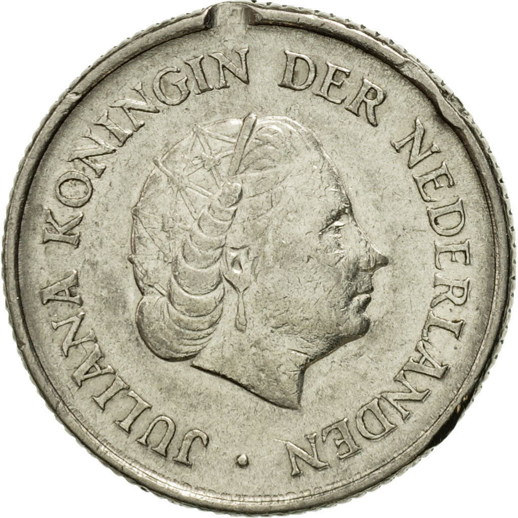Moneda, Países Bajos, Juliana, 25 Cents, 1951, BC+, Níquel, KM:183