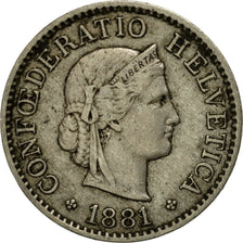 Coin, Switzerland, 5 Rappen, 1881, Bern, EF(40-45), Copper-nickel, KM:26