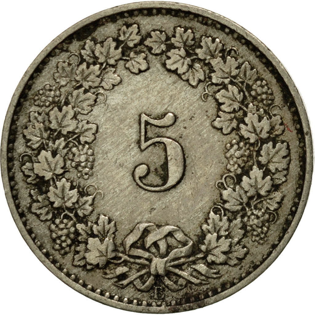 Coin, Switzerland, 5 Rappen, 1881, Bern, EF(40-45), Copper-nickel, KM:26