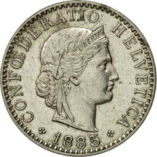 Münze, Schweiz, 20 Rappen, 1885, Bern, SS, Nickel, KM:29