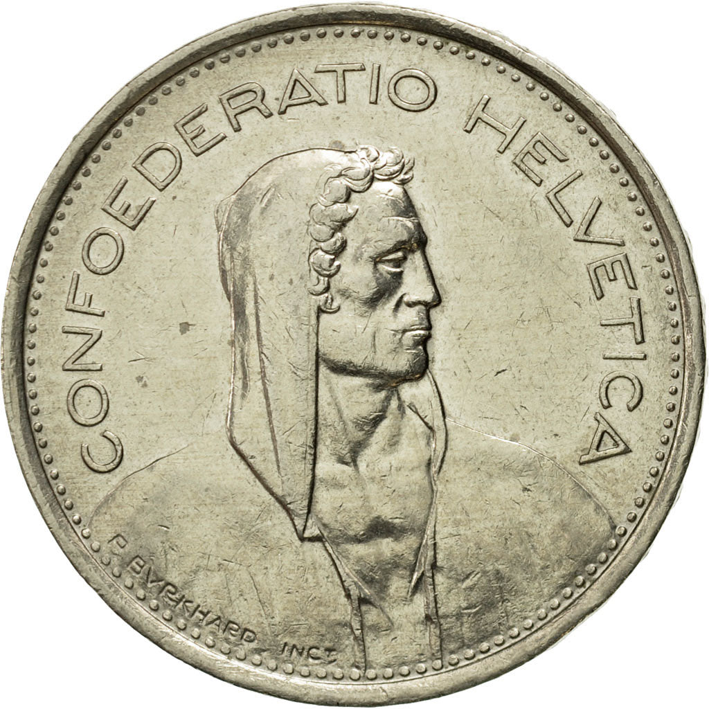 Coin, Switzerland, 5 Francs, 1973, Bern, EF(40-45), Copper-nickel, KM:40a.1