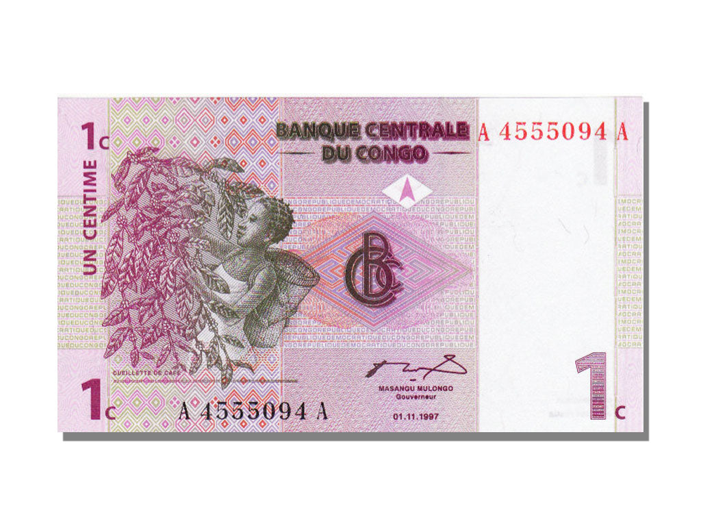Congo Democratic Republic, 1 Centime, 1997, KM #80a, 1997-11-01, UNC(65-70), A..