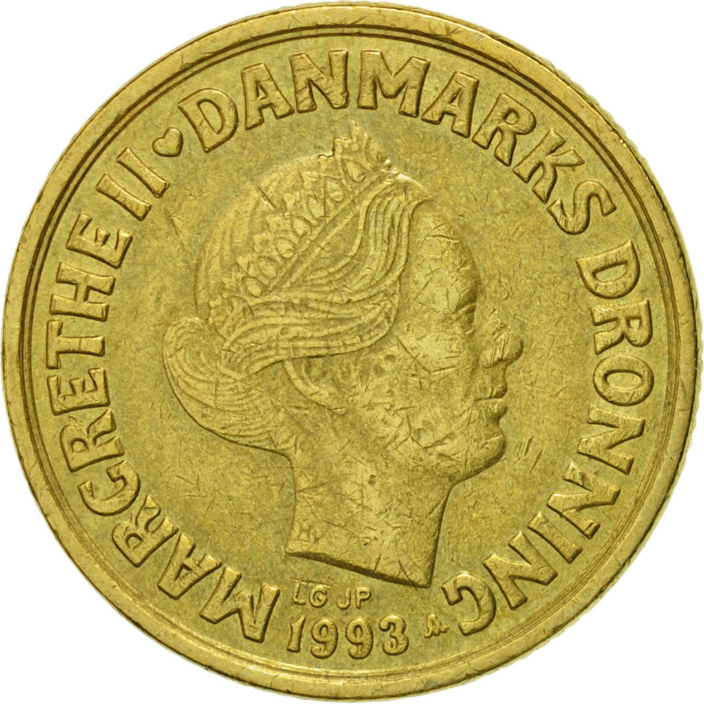 Coin, Denmark, Margrethe II, 20 Kroner, 1993, Copenhagen, EF(40-45)