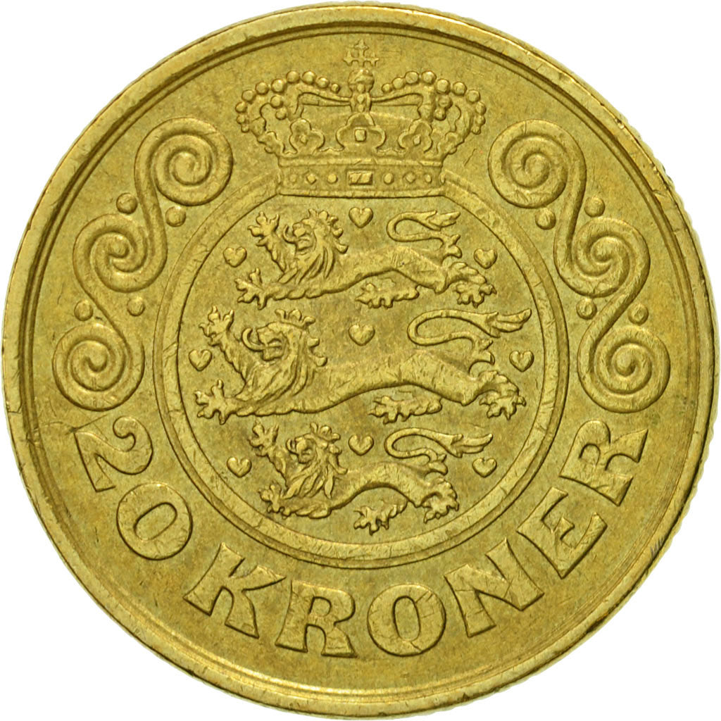 Coin, Denmark, Margrethe II, 20 Kroner, 1993, Copenhagen, EF(40-45)