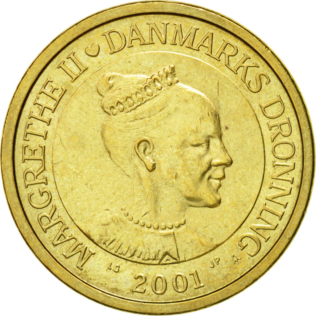 Monnaie, Danemark, Margrethe II, 10 Kroner, 2001, Copenhagen, TTB