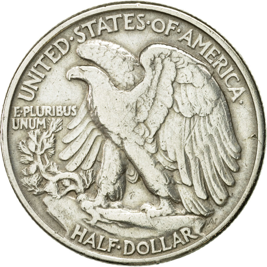 Coin, United States, Walking Liberty Half Dollar, Half Dollar, 1942, U.S. Mint