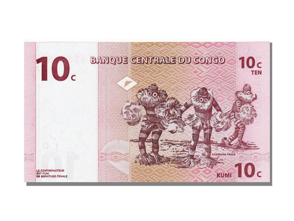 Congo Democratic Republic, 10 Centimes, 1997, KM #82a, 1997-11-01, UNC(65-70),..