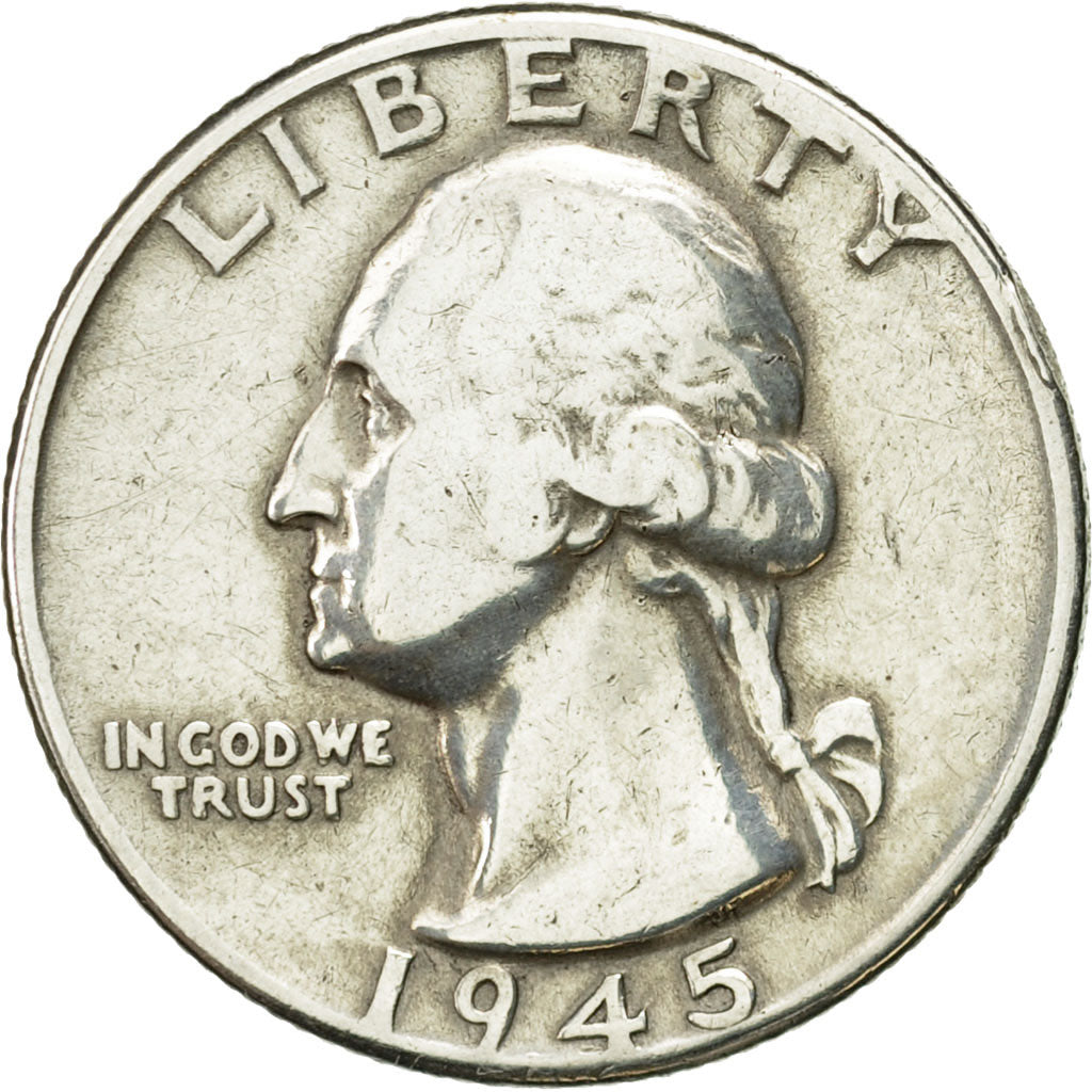 Coin, United States, Washington Quarter, Quarter, 1945, U.S. Mint, Philadelphia
