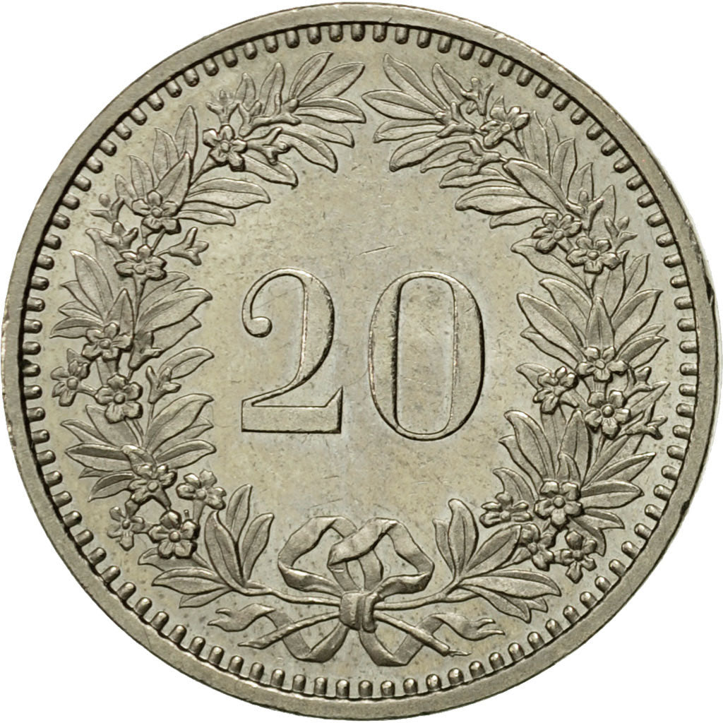 Moneta, Svizzera, 20 Rappen, 1983, Bern, BB, Rame-nichel, KM:29a