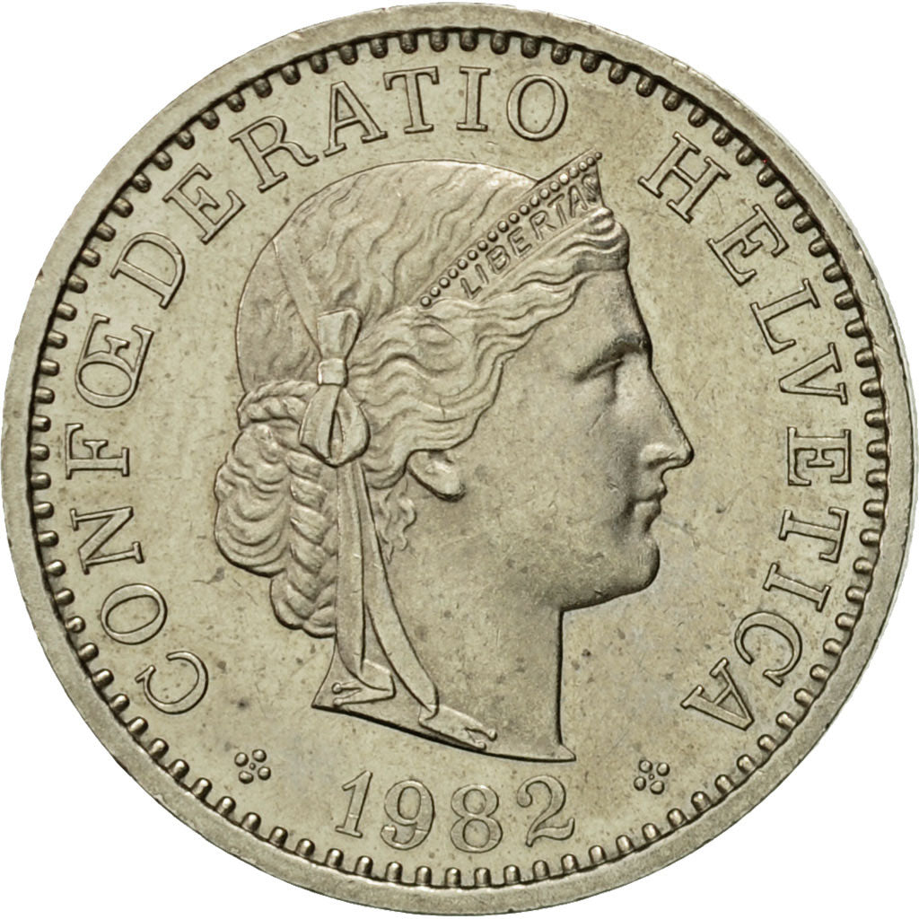 Moneta, Svizzera, 20 Rappen, 1982, Bern, BB, Rame-nichel, KM:29a