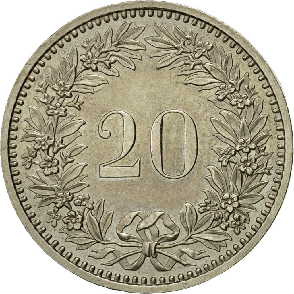 Moneta, Svizzera, 20 Rappen, 1982, Bern, BB, Rame-nichel, KM:29a