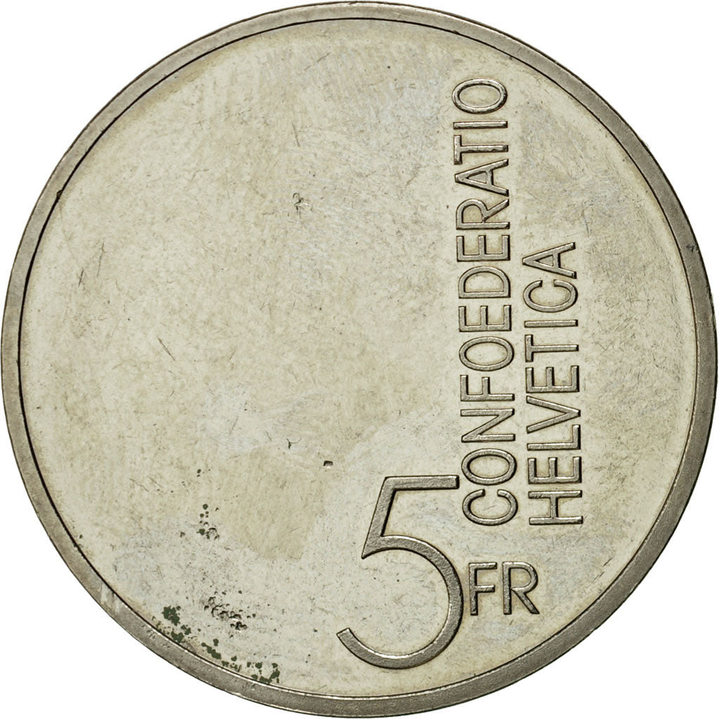 Coin, Switzerland, 5 Francs, 1985, AU(55-58), Copper-nickel, KM:64