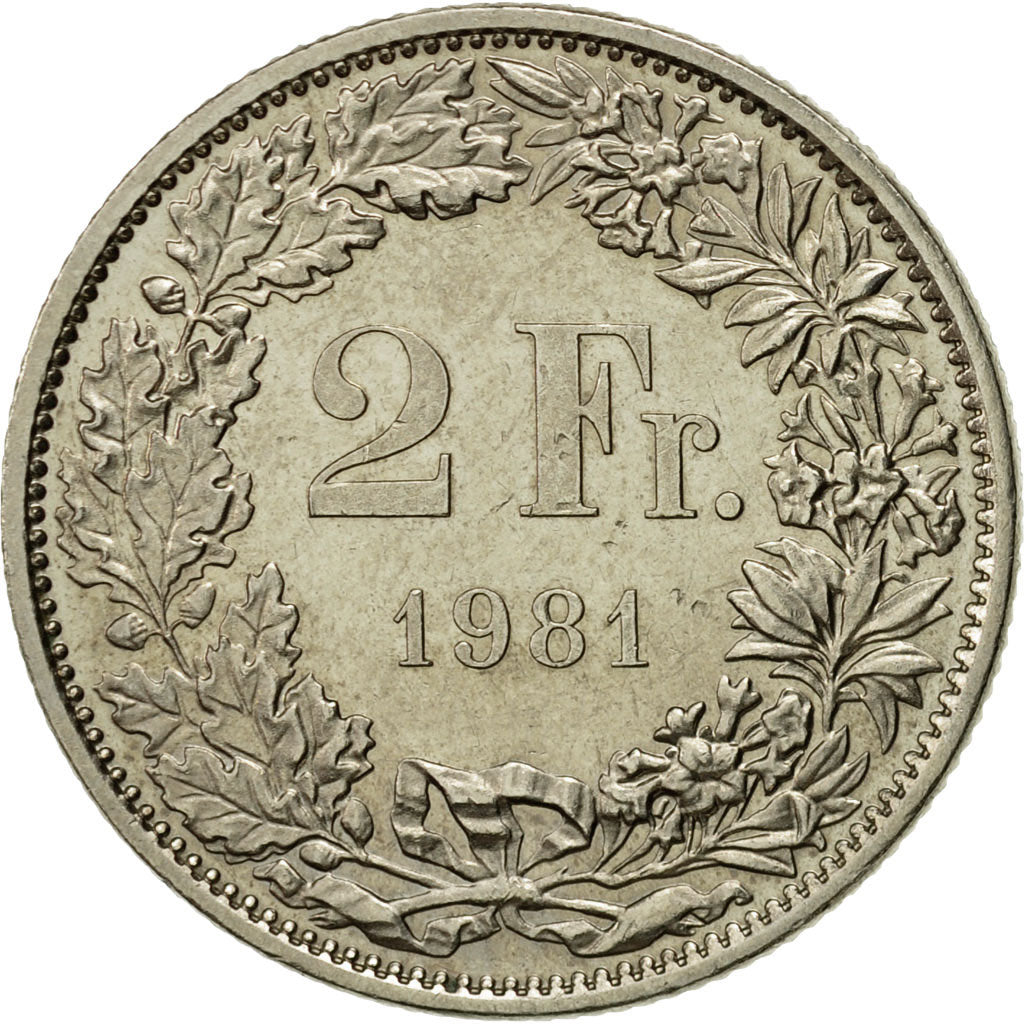 Monnaie, Suisse, 2 Francs, 1981, Bern, SUP, Copper-nickel, KM:21a.1
