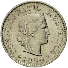 Coin, Switzerland, 5 Rappen, 1980, Bern, AU(55-58), Copper-nickel, KM:26