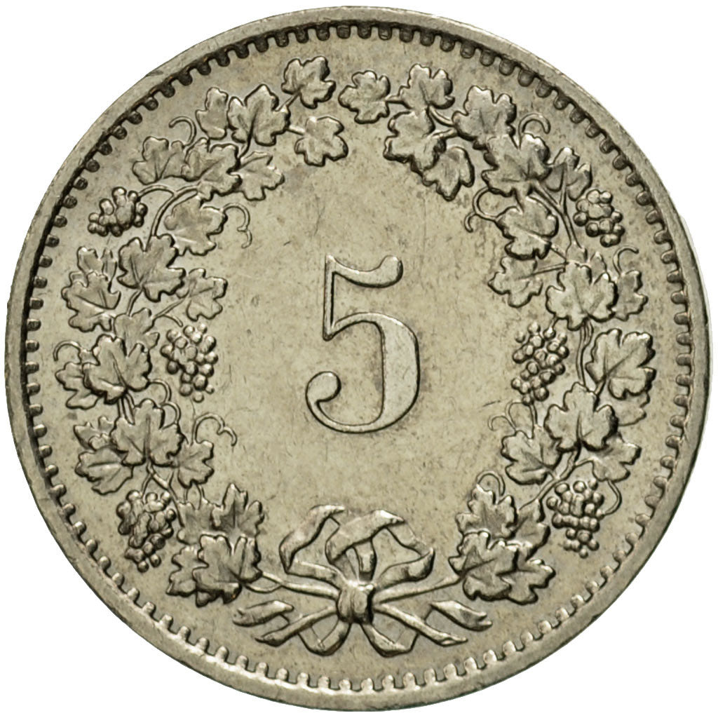 Coin, Switzerland, 5 Rappen, 1980, Bern, AU(55-58), Copper-nickel, KM:26