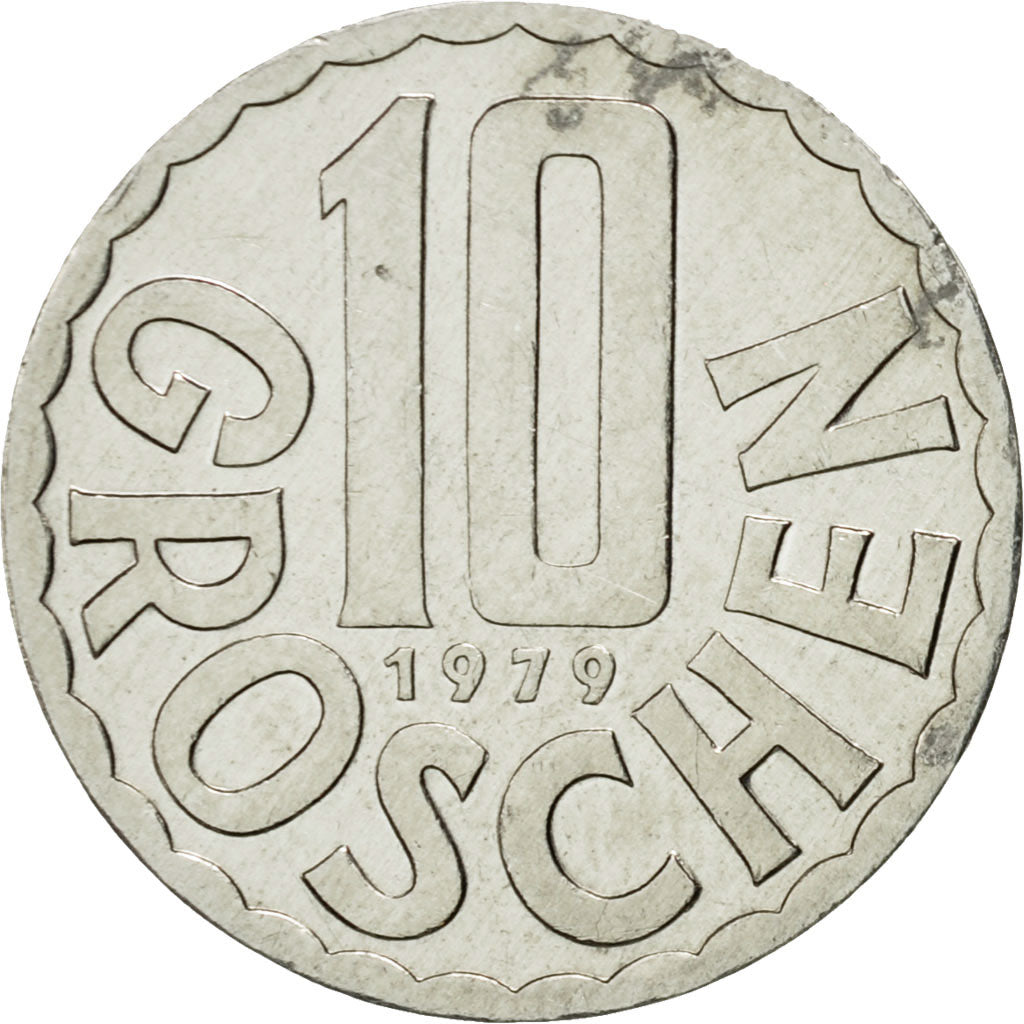 Coin, Austria, 10 Groschen, 1979, Vienna, EF(40-45), Aluminum, KM:2878