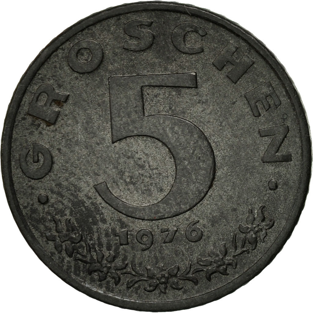 Coin, Austria, 5 Groschen, 1976, VF(20-25), Zinc, KM:2875