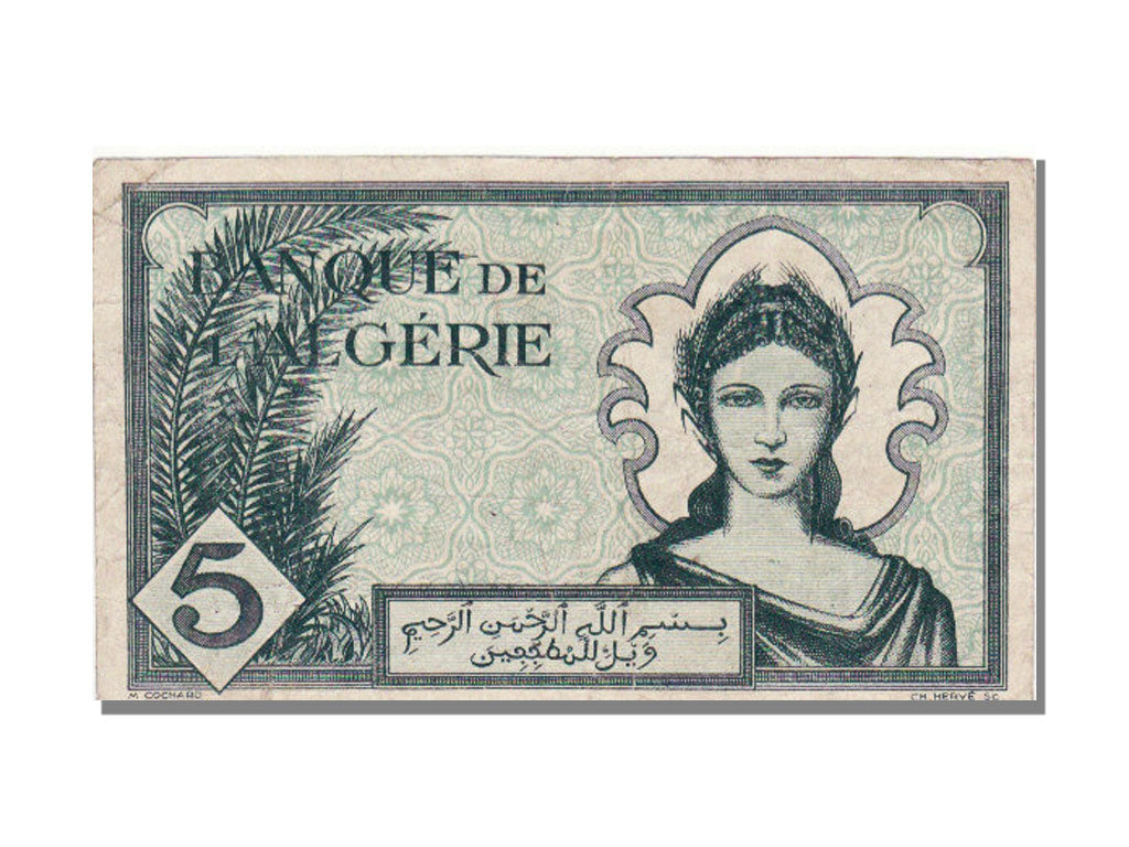 Algeria, 5 Francs, 1942, 1942-11-16, EF(40-45)