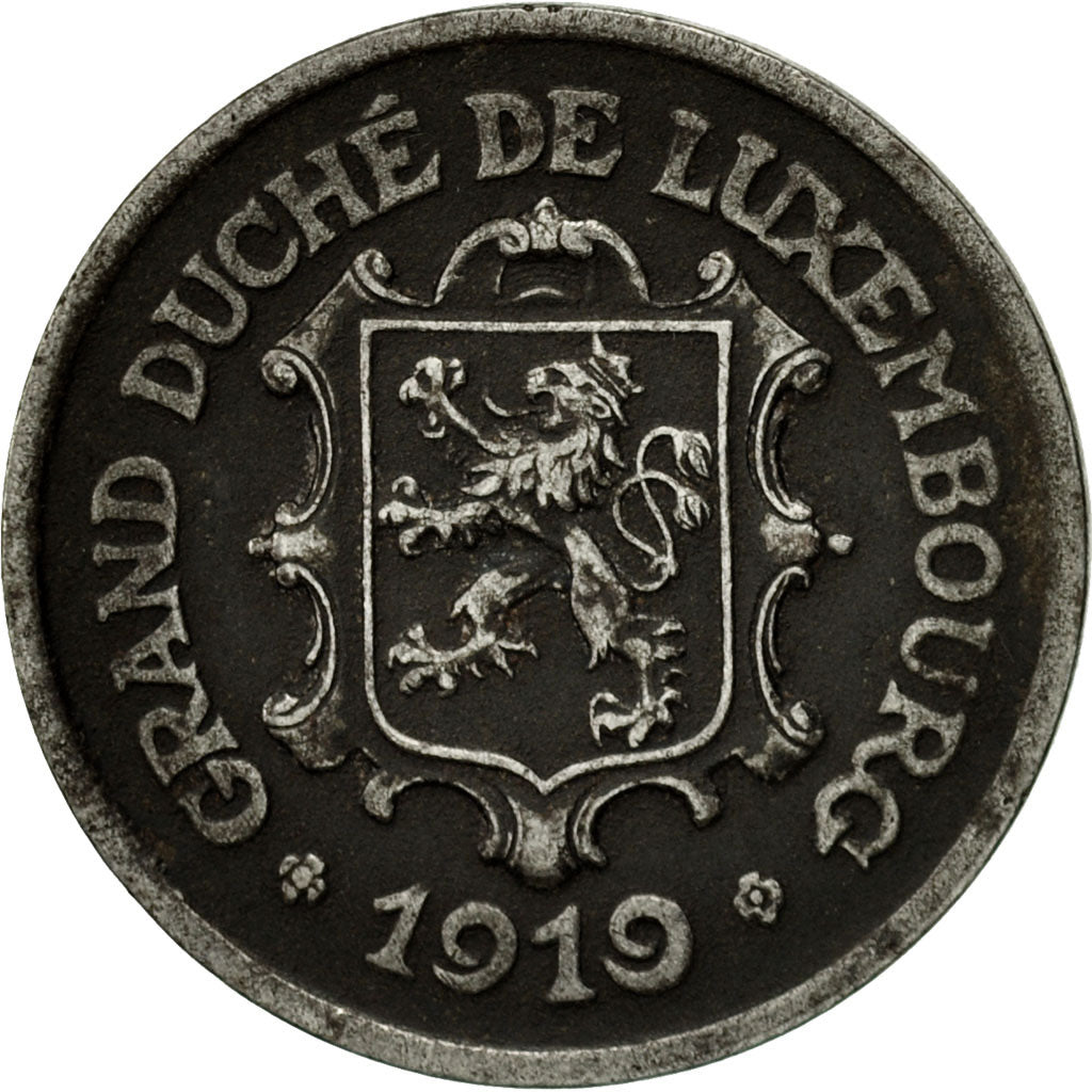 Coin, Luxembourg, Charlotte, 25 Centimes, 1919, EF(40-45), Iron, KM:32