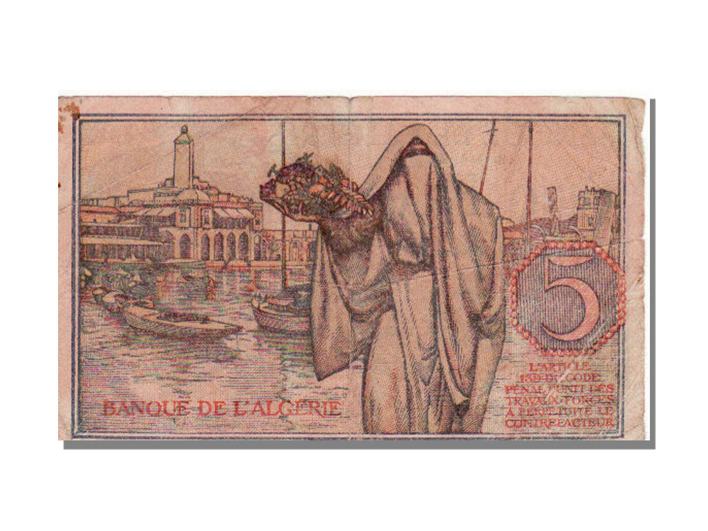 Algeria, 5 Francs, 1944, 1944-02-08, BB