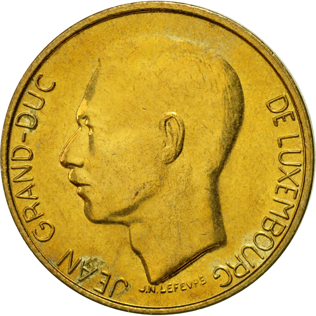 Coin, Luxembourg, Jean, 5 Francs, 1986, AU(55-58), Aluminum-Bronze, KM:60.1