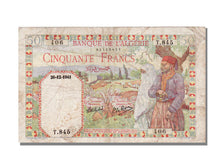 Algeria, 50 Francs, 1941, 1941-12-26, MB+