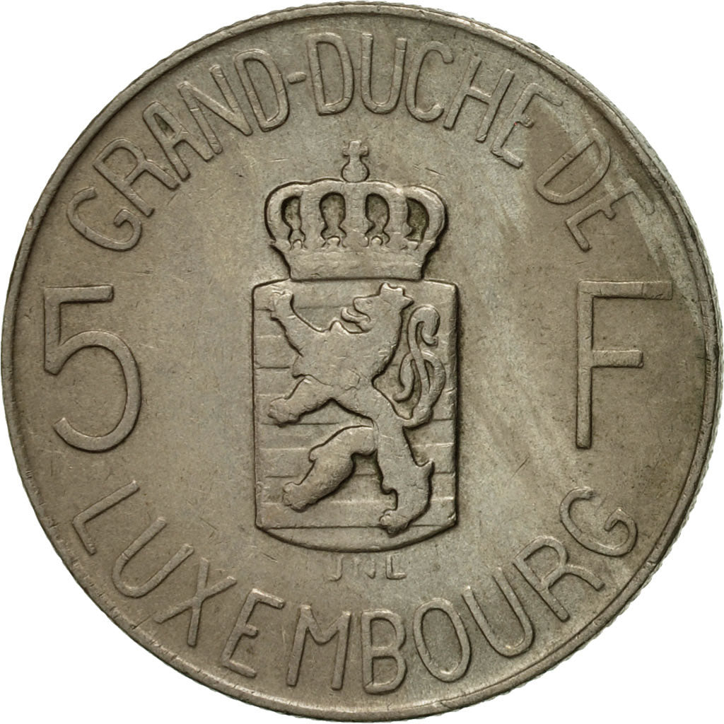 Monnaie, Luxembourg, Charlotte, 5 Francs, 1962, TB, Copper-nickel, KM:51
