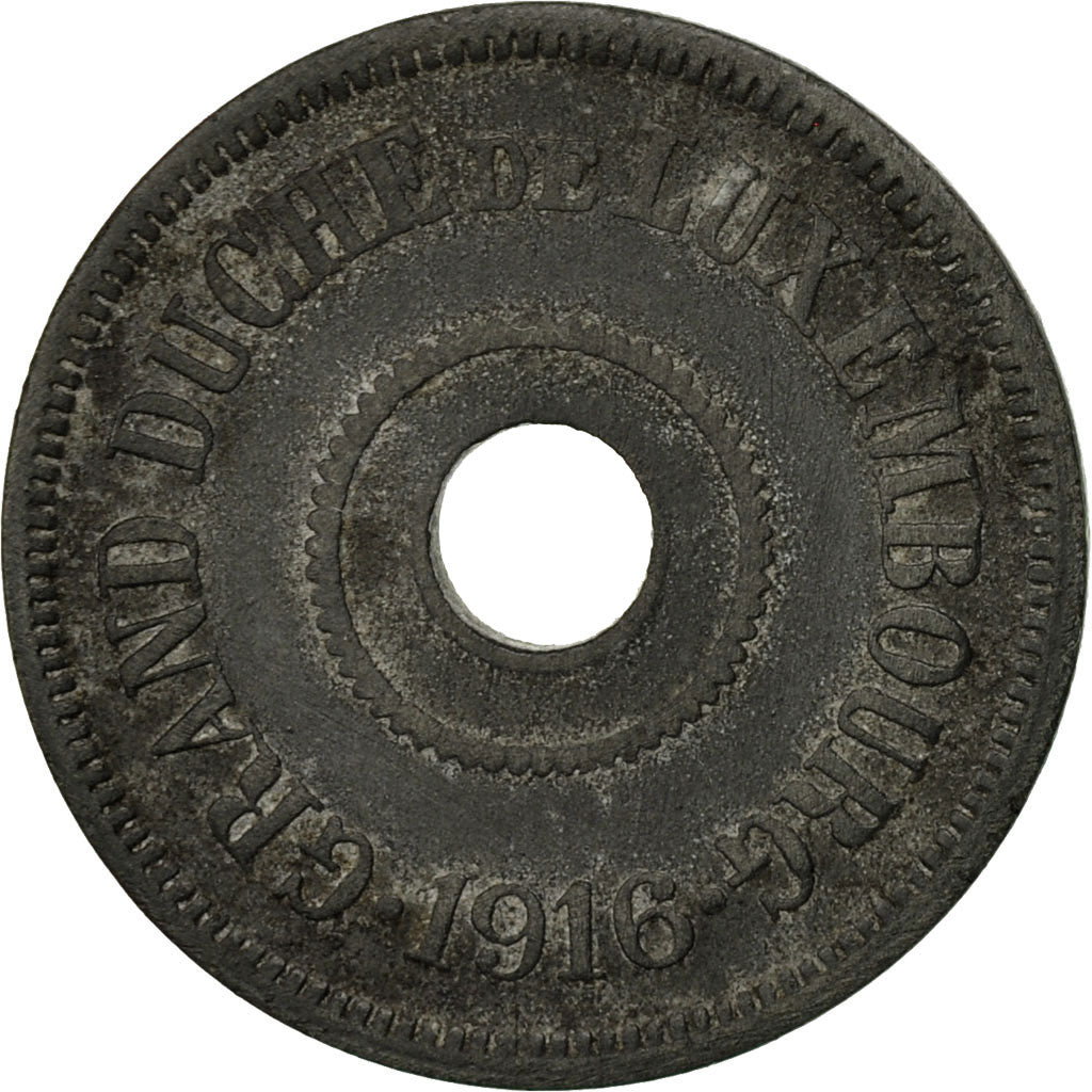 Coin, Luxembourg, Charlotte, 25 Centimes, 1916, EF(40-45), Zinc, KM:29