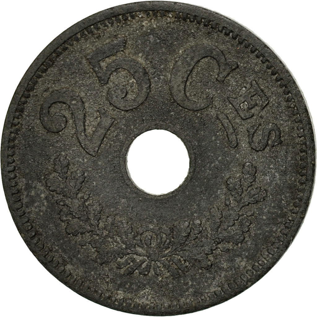 Coin, Luxembourg, Charlotte, 25 Centimes, 1916, EF(40-45), Zinc, KM:29