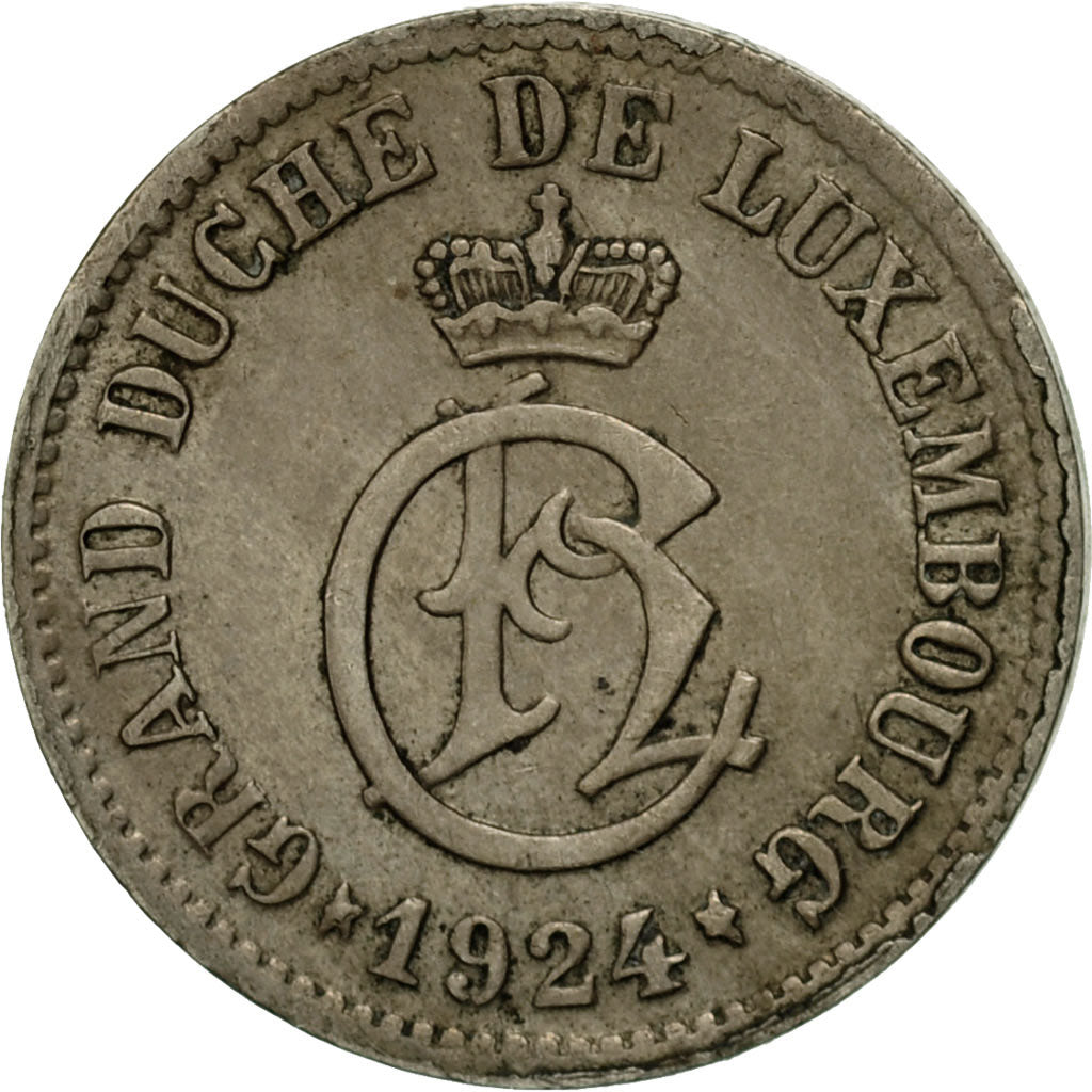 Coin, Luxembourg, Charlotte, 5 Centimes, 1924, VF(20-25), Copper-nickel, KM:33