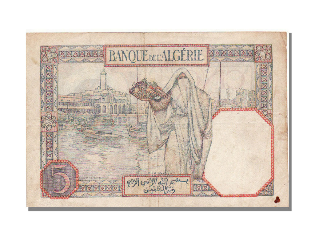 Algeria, 5 Francs, 1940, 1940-07-02, EF(40-45), J.4675