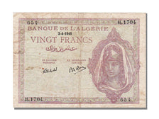Algeria, 20 Francs, 1945, 1945-04-03, VF(30-35)