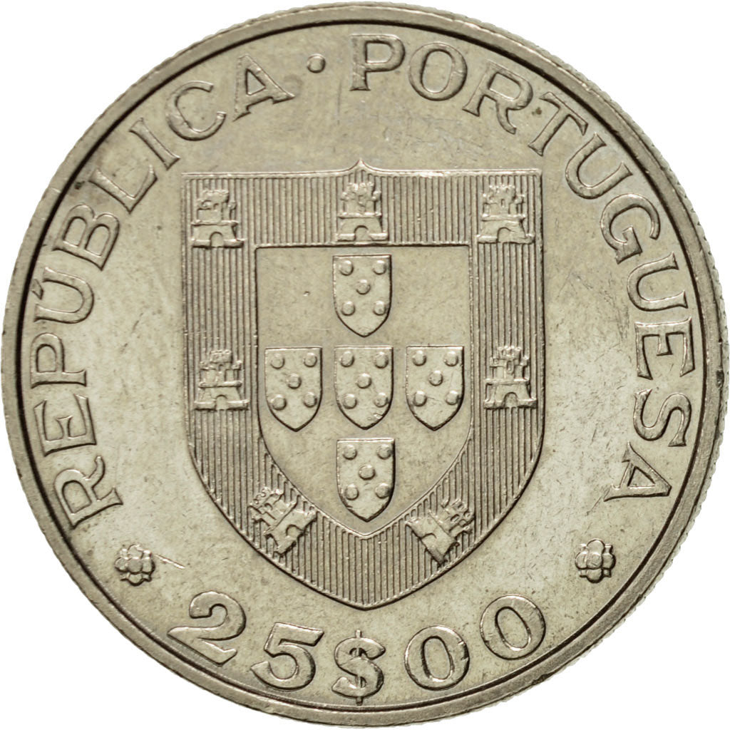 Münze, Portugal, 25 Escudos, 1986, SS, Copper-nickel, KM:635