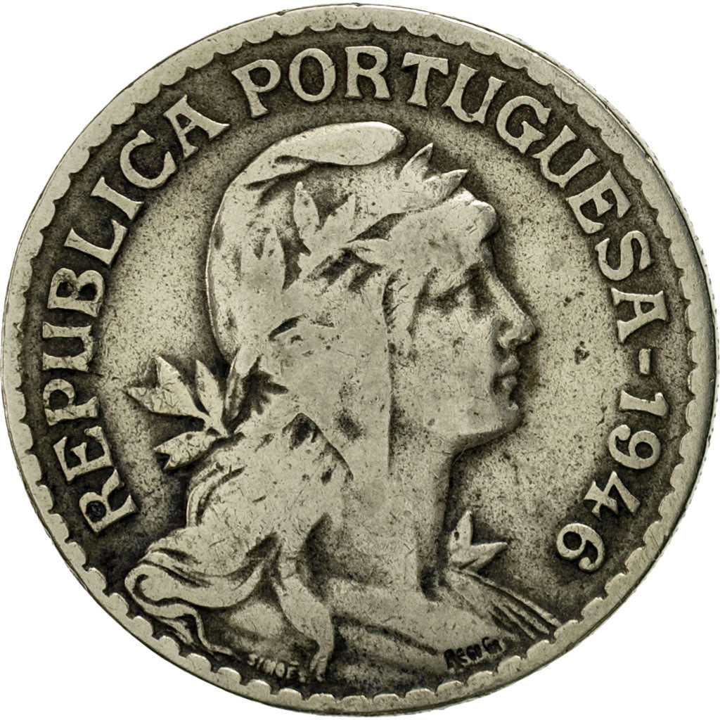 Monnaie, Portugal, Escudo, 1946, TB, Copper-nickel, KM:578